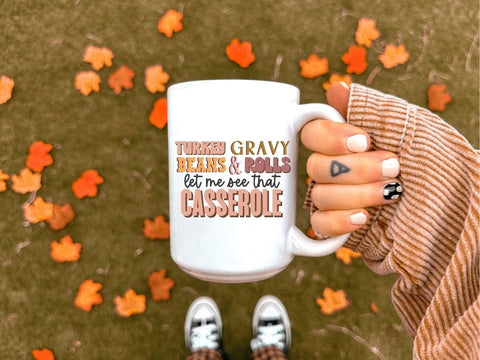 Modern Boho Turkey Gravy Beans and Rolls Let Me See That Casserole SVG So_Fontsy_VIP 