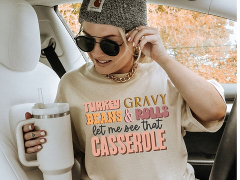 Modern Boho Turkey Gravy Beans and Rolls Let Me See That Casserole SVG So_Fontsy_VIP 