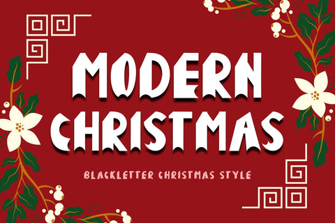 Modern Christmas Font Prasetya Letter 