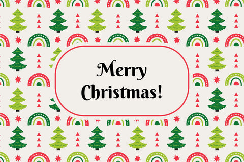 Modern Christmas Tree Seamless Patterns Digital Pattern Rin Green 