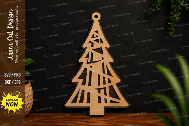Modern Christmas Tree SVG Laser Cut Svg Design SVG Regulrcrative 