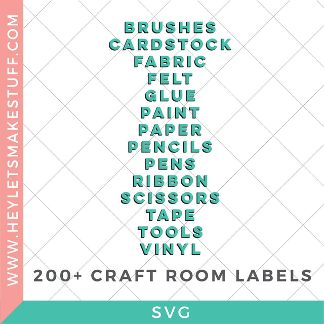Modern Craft Label Files - 200+ Labels SVG Hey Let's Make Stuff 