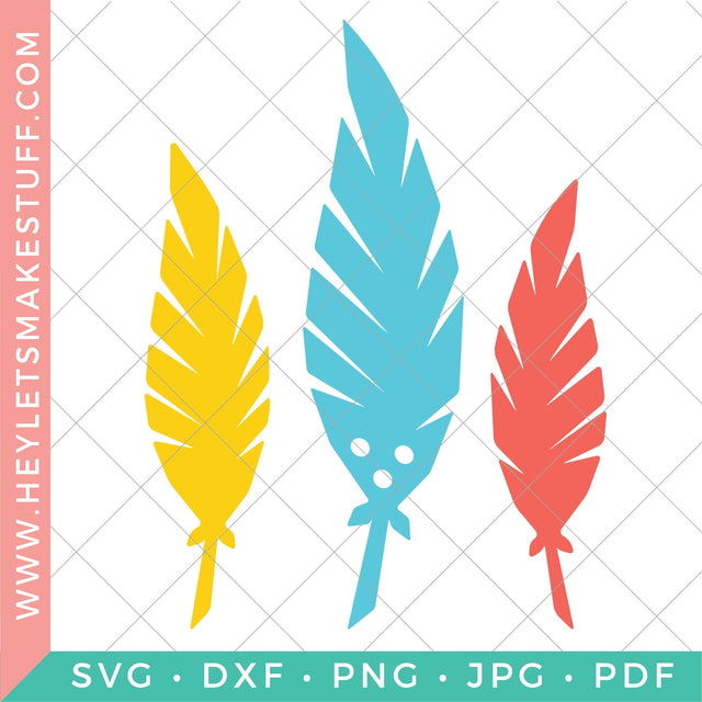 Modern Feathers SVG Hey Let's Make Stuff 