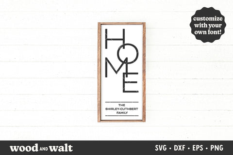 Modern Home SVG | Family Name SVG SVG Wood And Walt 