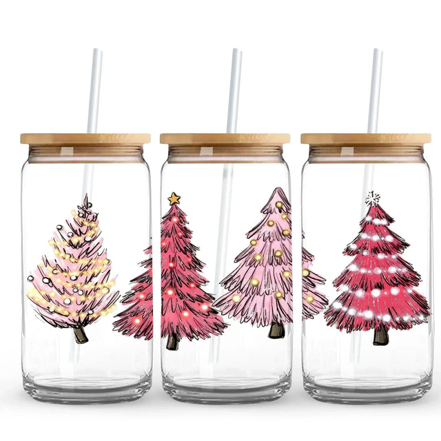 Modern Merry Pines 9.7 x 4.3 UV DTF Wrap Only (Cup NOT Included) Physical DIY Craft Warehouse 