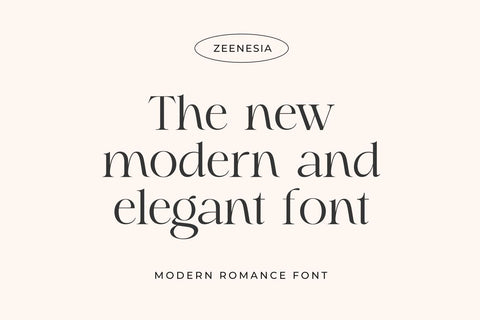Modern Romance Font Zeenesia Std 