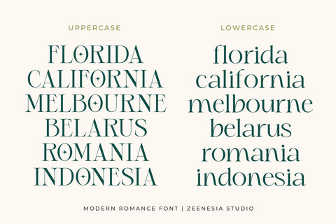 Modern Romance Font Zeenesia Std 