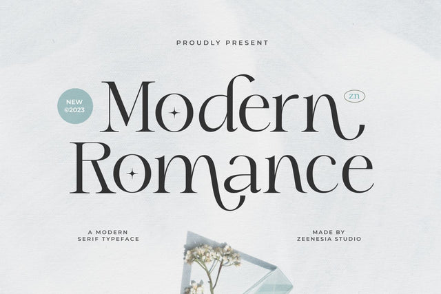 Modern Romance Font Zeenesia Std 