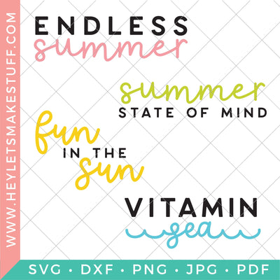 Modern Summer Bundle SVG Hey Let's Make Stuff 