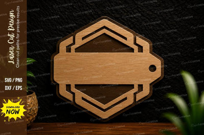 Modern Tag Label Laser Cut Svg Design SVG Regulrcrative 