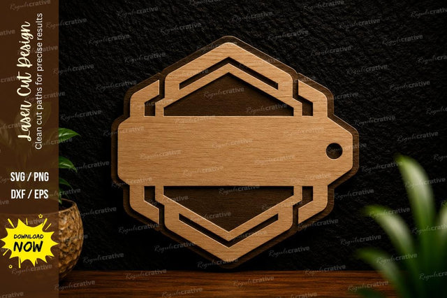 Modern Tag Label Laser Cut Svg Design SVG Regulrcrative 