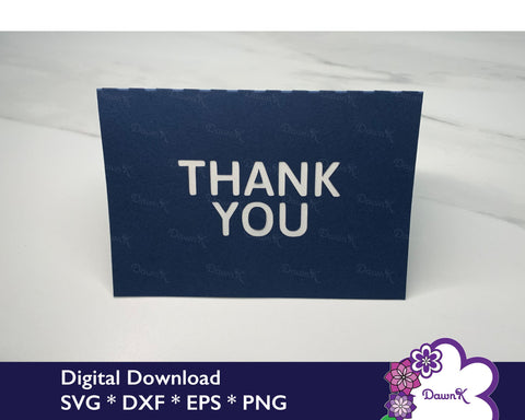 Modern Thank You Card SVG - Minimalist Greeting Card SVG DawnKDesigns 