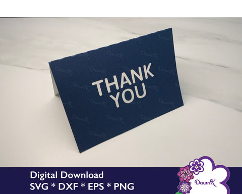 Modern Thank You Card SVG - Minimalist Greeting Card SVG DawnKDesigns 
