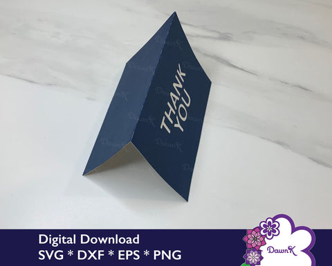 Modern Thank You Card SVG - Minimalist Greeting Card SVG DawnKDesigns 