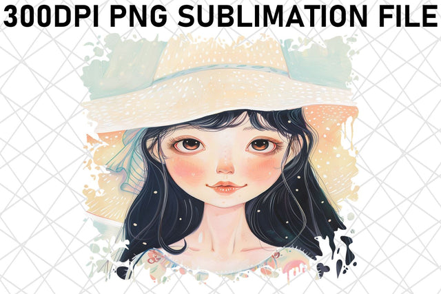 Modern Watercolor Lady PNG Design - Sublimation Sublimation afrosvg 