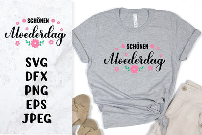 Moederdag SVG. Happy Mothers Day card in Dutch SVG LaBelezoka 