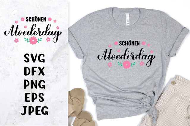 Moederdag SVG. Happy Mothers Day card in Dutch SVG LaBelezoka 