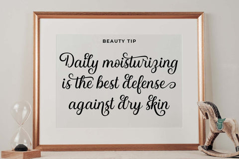 Moisturize Script Font + Alternative Characters and Swirls Font So Fontsy VIP Design Shop 