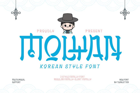 Molyan - Korean Style Font Font twinletter 