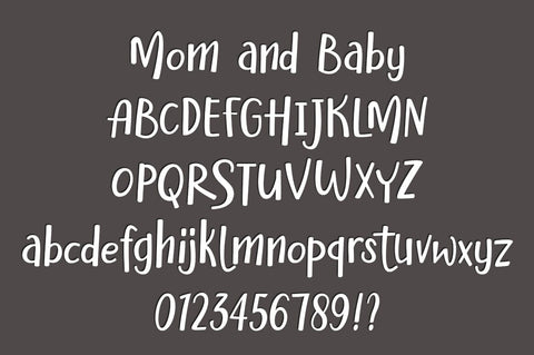 Mom and Baby Font arwah studio 