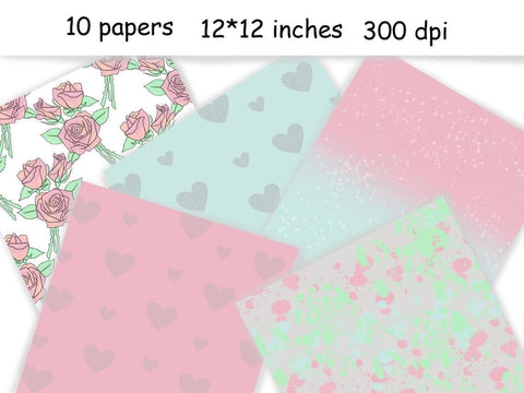 Mom And Baby Pattern | Mothers Day Scrapbook Paper Digital Pattern GlamArtZhanna 