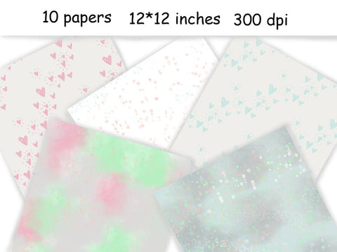 Mom And Baby Pattern | Mothers Day Scrapbook Paper Digital Pattern GlamArtZhanna 