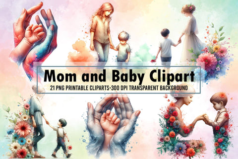 Mom and Baby Sublimatiuon Clipart Sublimation designartist 