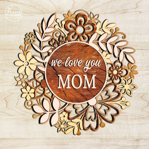 Mom and Dad Set Multilayer Templates SVG LaserCutano 