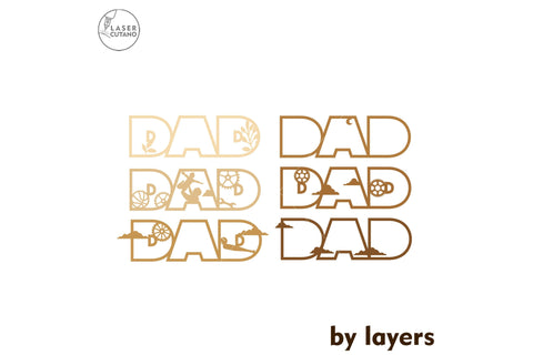 MOM and DAD SET Myltilayer Templates SVG LaserCutano 