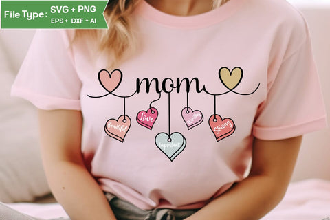 Mom Beautiful Love Important Worthy Strong SVG Design, Valentine Day SVG Design, SVGs, Food & Drink, Print & Cut, Quotes and Sayings SVG DesignPlante 503 