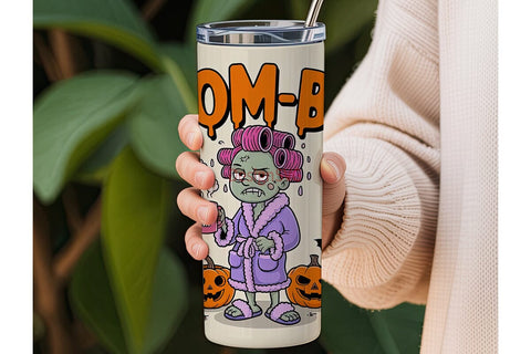 Mom-bie Halloween 20oz Tumbler Wrap Sublimation DesignSVG 