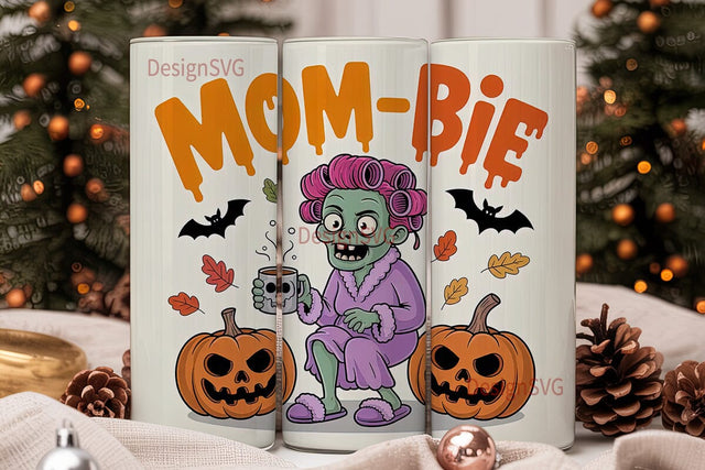 Mom-bie Halloween 20oz Tumbler Wrap Sublimation DesignSVG 