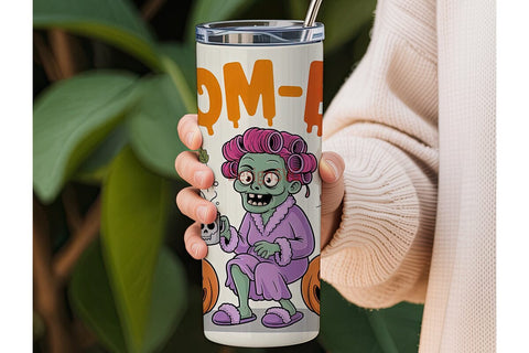 Mom-bie Halloween 20oz Tumbler Wrap Sublimation DesignSVG 