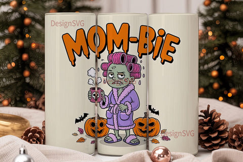 Mom-bie Halloween 20oz Tumbler Wrap Sublimation DesignSVG 