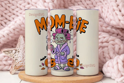 Mom-bie Halloween 20oz Tumbler Wrap Sublimation DesignSVG 