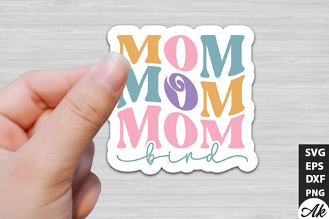 Mom bird Retro Stickers SVG akazaddesign 