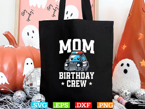 Mom Birthday Crew Shirt, Police Svg, Back the Blue Svg, Thin Blue Line Svg, Police Officer Svg, Police Wife Svg, Distressed Flag SVG Creativeart88 