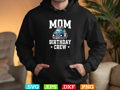 Mom Birthday Crew Shirt, Police Svg, Back the Blue Svg, Thin Blue Line Svg, Police Officer Svg, Police Wife Svg, Distressed Flag SVG Creativeart88 