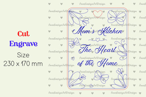 Mom Day laser cut, Mothers day cutting board template SVG AnastasiyaArtDesign 