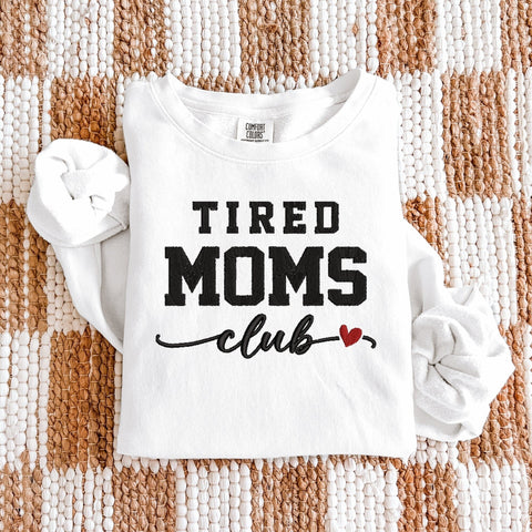 Mom Embroidery Design, Tired Moms Club Machine Embroidery Pattern Stitch PES DST Designs, Mother's Day Embroidery/Applique DESIGNS PatternFeed8 