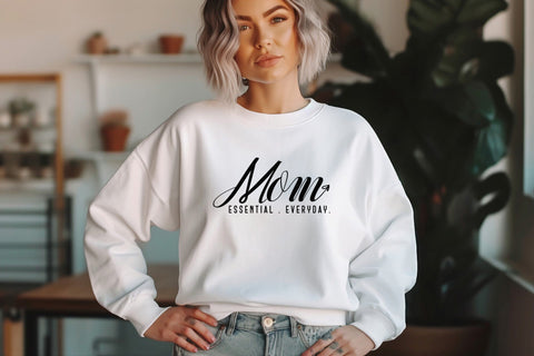 Mom Essential Everyday SVG EPS PNG, Mom Life Svg, Mom Mode Svg, Mom Vibes Svg, Mom Shirt Svg, Mothers Day Svg, Sarcastic Svg, Mom Cut File SVG DesignDestine 