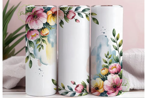 Mom Floral Blessed Tumbler Wrap Sublimation PixelChick 