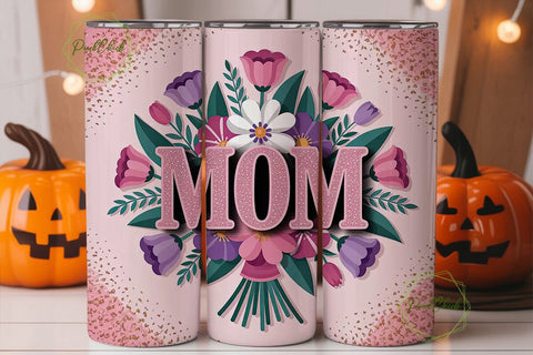 Mom Floral Tumbler Wrap Sublimation PixelChick 