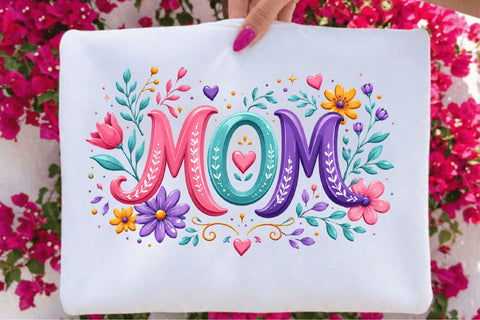 Mom Floral Typography PNG Sublimation SVGArt 