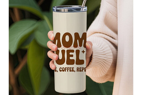 Mom Fuel 20oz Tumbler Wrap Sublimation DesignSVG 