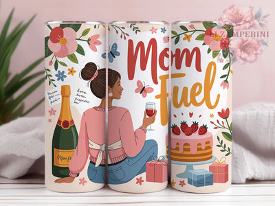 Mom Fuel Funny 20oz Tumbler, Funny Gift, Sublimation Wrap, Coffee Mug, 20oz Tumbler Design, Mom Fuel Quote, Motherhood Theme Sublimation Li Zamperini 