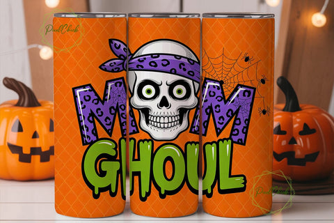 Mom Ghoul Halloween 20oz Tumbler Sublimation PixelChick 