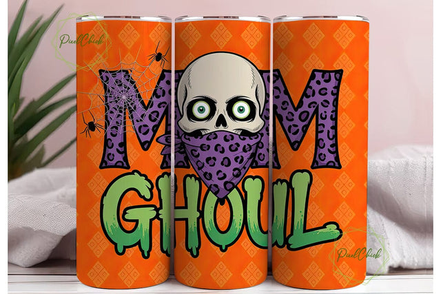 Mom Ghoul Halloween 20oz Tumbler Sublimation PixelChick 