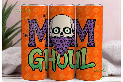 Mom Ghoul Halloween 20oz Tumbler Sublimation PixelChick 