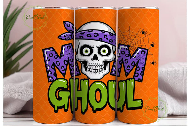 Mom Ghoul Halloween 20oz Tumbler Sublimation PixelChick 